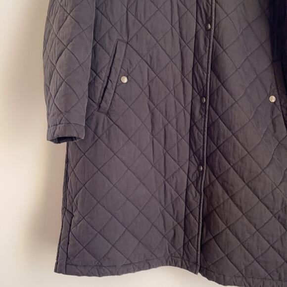 Vintage L. L. Bean Thermore quilted insulated removable hood longline coat sz 24 - Picture 4 of 9